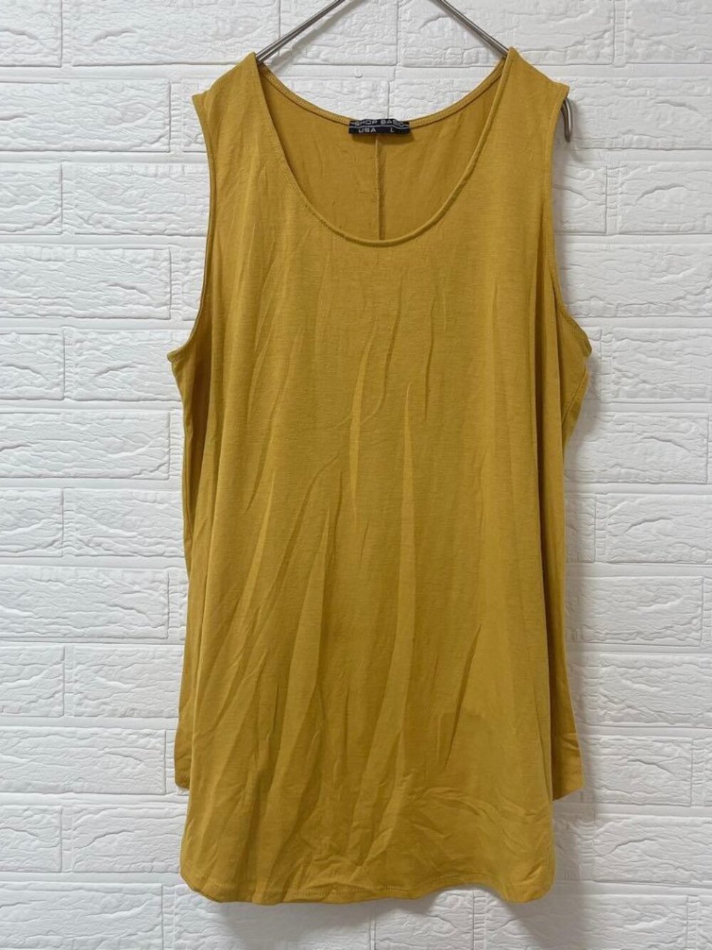 ShopBasic Tank Top U-neck Sleeveless Yellow